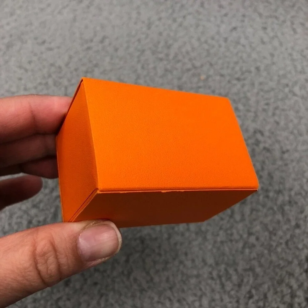 Authentic Hermes Orange Gift Box Empty Rectangle Storage 2.5x1.5x1.5 Small